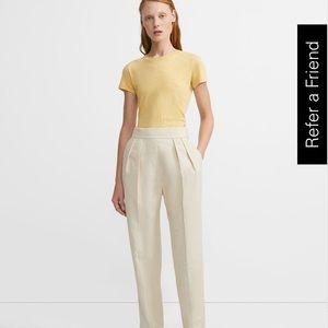 NWT light pure linen THEORY Pleat pants